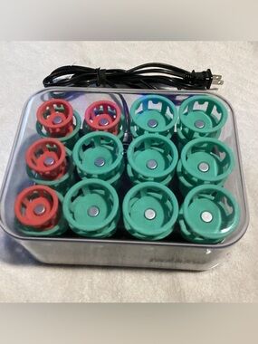 Vintage 90s Clairol Lock n Roll Rollers 24 Spoolie Spiral Curlers Pageant BT-1